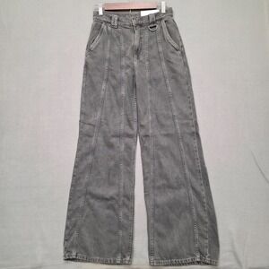 Arizona Womens Black Eclipse Hi-Rise Wide Leg Relaxed Fit Denim‎ Jeans Size 4
